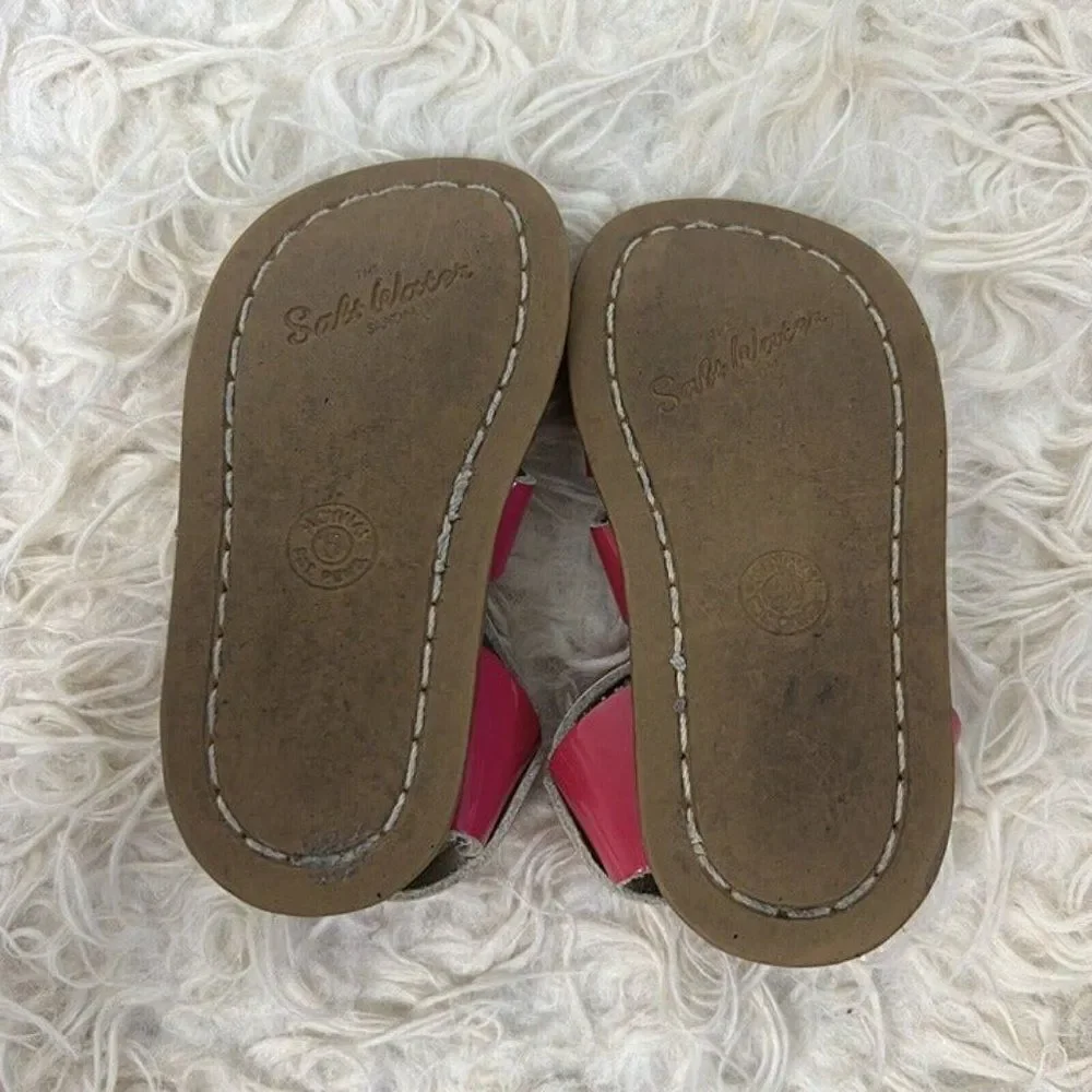 Saltwater Girls Barbie Pink Buckle Sandals Kids Size 5 Summer Shoe